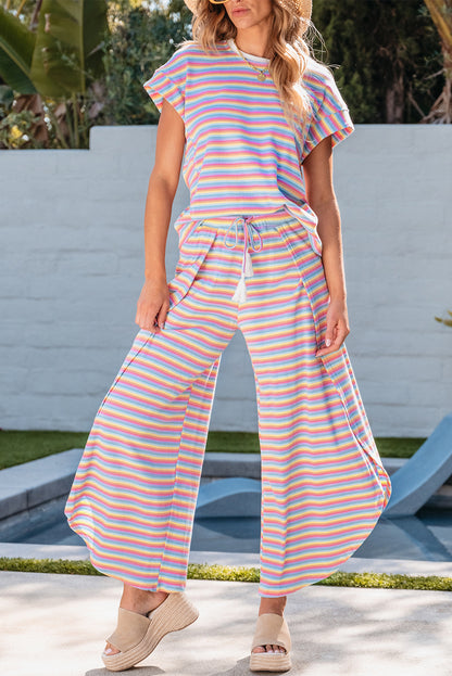 Stripe Tee and Pants Set