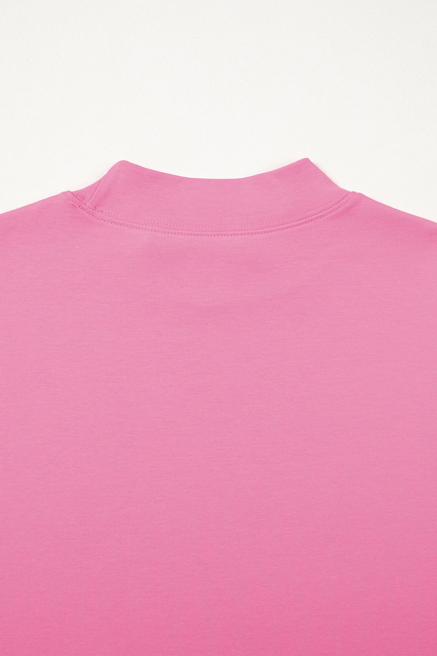 Oversized Solid Color High Neck Tee