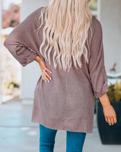 Open Front Dolman Sleeve Cardigan