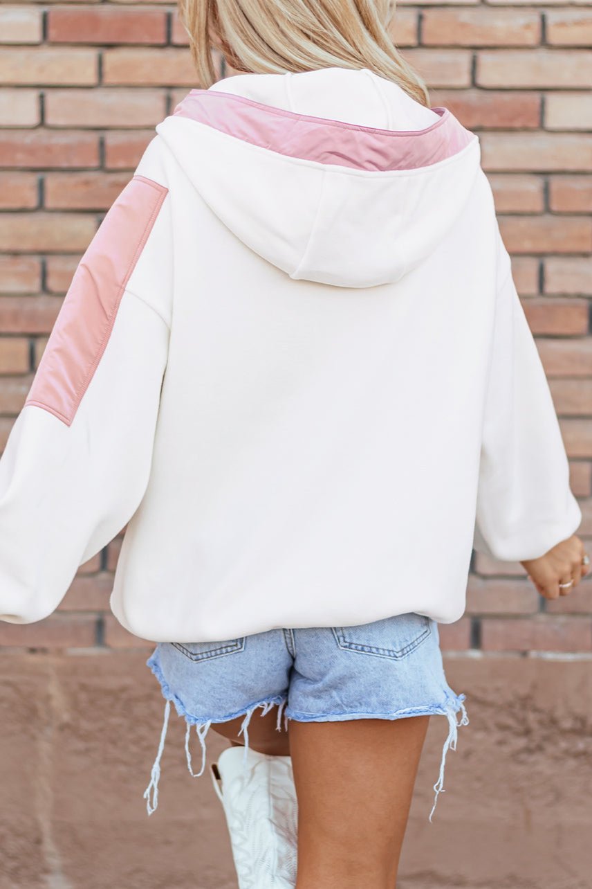 Colorblock Sherpa Lined Oversized Hoodie