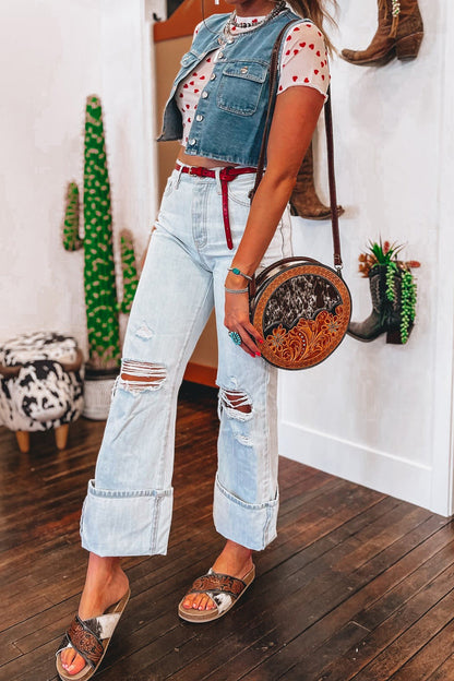 Heart Mesh Short Sleeve Top