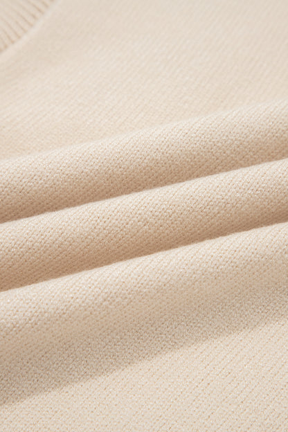 Western Corded Horseshoe Mock Neck Short Sleeve Sweater