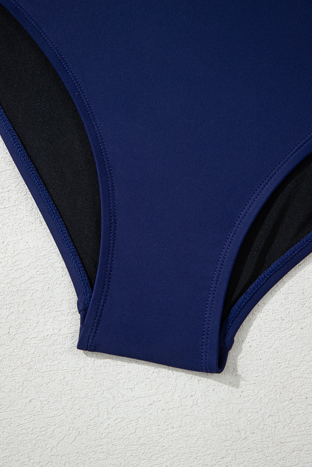 Abstract Frilled Trim Spaghetti Straps Tankini Set