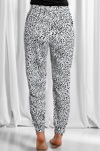 Cheetah Drawstring Lounge Jogger Pants