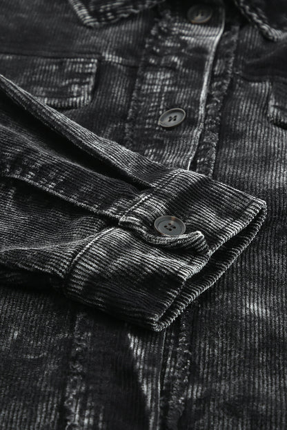 Western Corduroy Vintage Washed Shacket