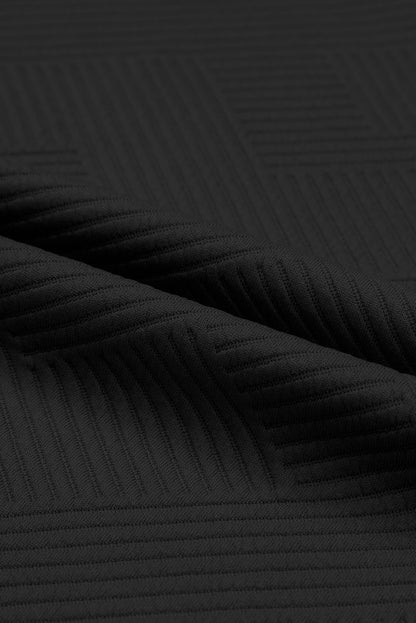 Solid Textured T-Shirt and Drawstring Pants Set