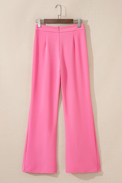 High Waist Center Seam Flared Pants