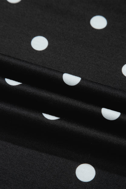 Polka Dot Loose Tee & Drawstring Shorts Set