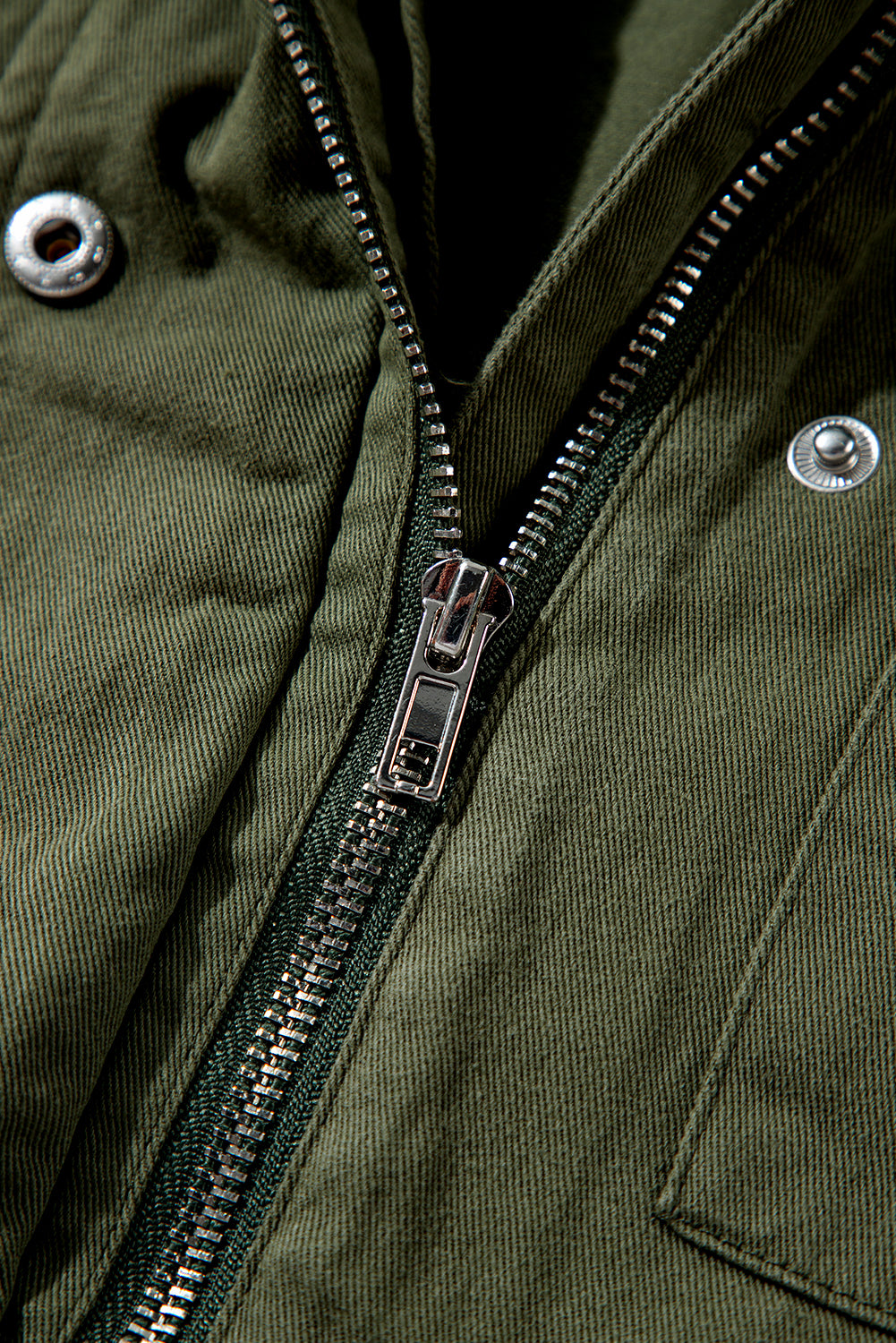 Collared Zip Up Pocketed Jacket