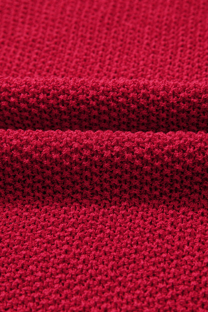 Colorblock Knit V-Neck Sweater