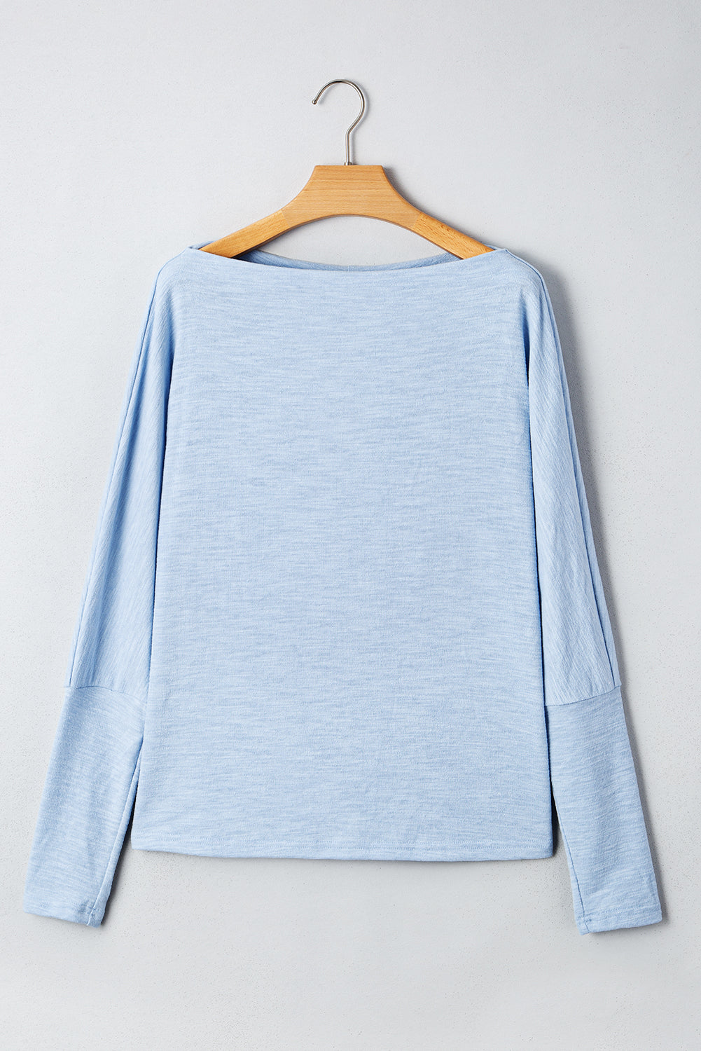Solid Batwing Long Sleeve Top