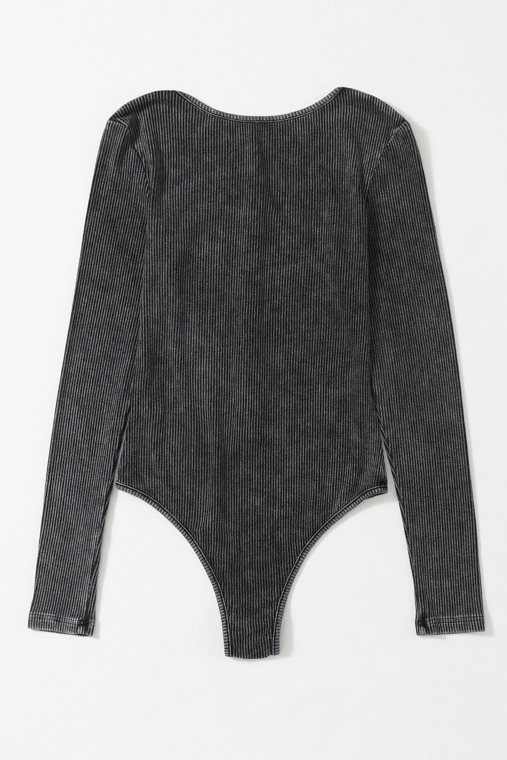 Mineral Wash Ribbed Long Sleeve Bodysuit