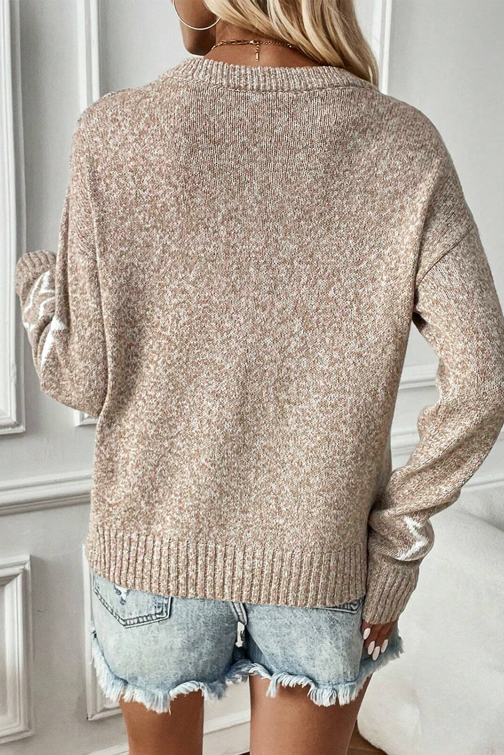 Star Drop Shoulder Sweater