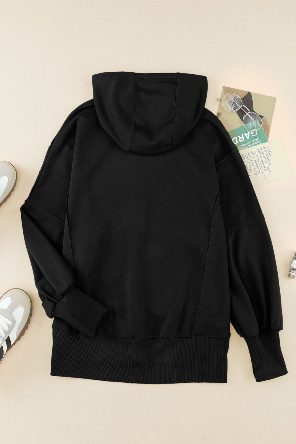 Reverse Seam Zip Up Hoodie