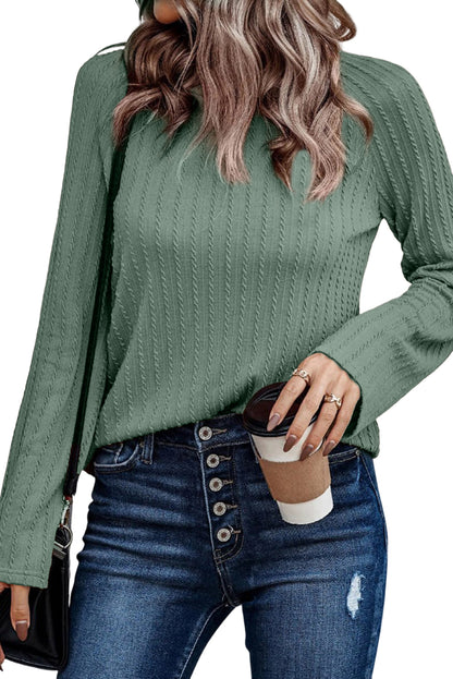 Ribbed Knit Long Sleeve Top