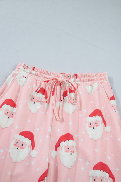 Christmas Santa Raglan Top & Pants Pajama Set