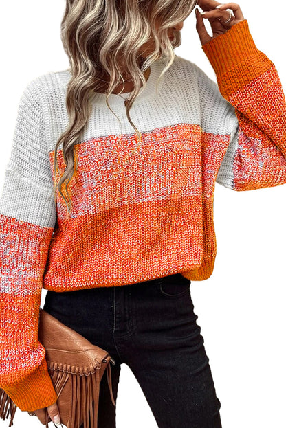 Colorblock Drop Shoulder Sweater