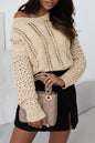 Cable Knit Drop Shoulder Sweater