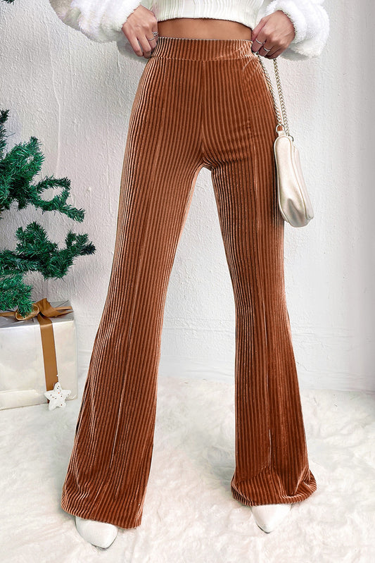 Corduroy High Waist Flare Pants