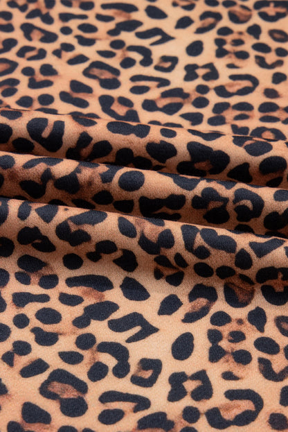 Leopard Bow Embroidered Pullover and Pants Set