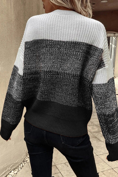 Colorblock Drop Shoulder Sweater