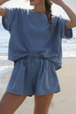 Denim Tee and Shorts Set