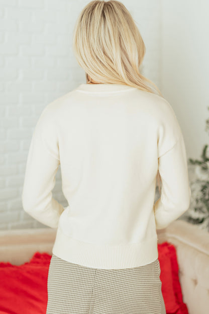 Christmas Bow Sequin Holiday Sweater