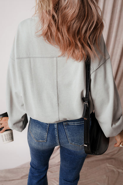 Reserve Seam Batwing Sleeve Sweatshirt