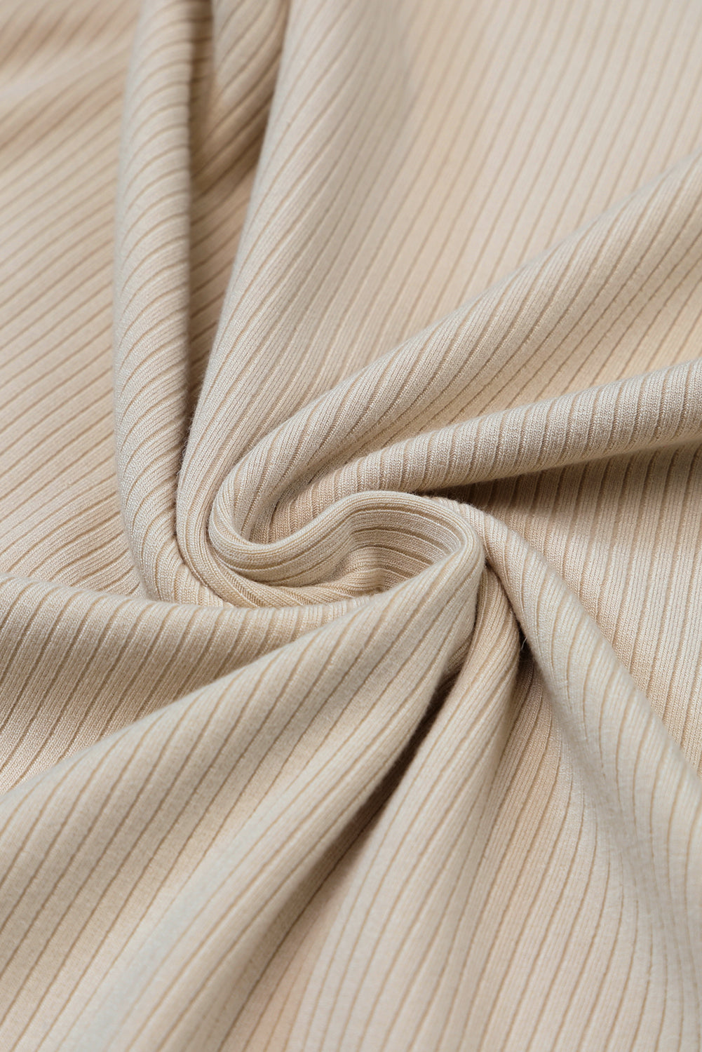 Stripe Ribbed Mesh Long Sleeve Crewneck Top