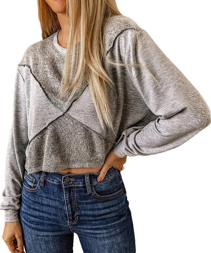 Patchwork Long Sleeve Top