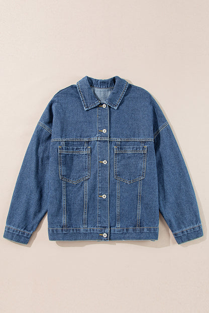 Denim Acid Washed Pocketed Jacket