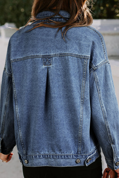 Denim Acid Washed Pocketed Jacket