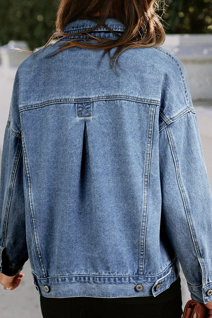 Denim Acid Washed Pocketed Jacket