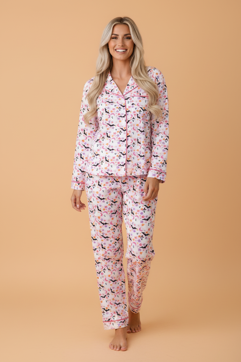 Halloween Ghosts & Bats Pajama Set