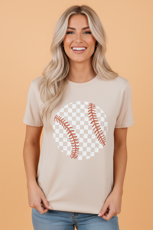 Checker Baseball Short Sleeve Graphic Tee