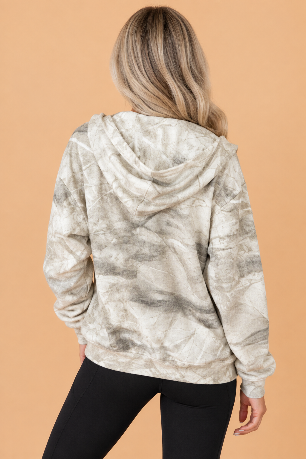Woodland Camo Zip-Up Hooded Sweatshirt