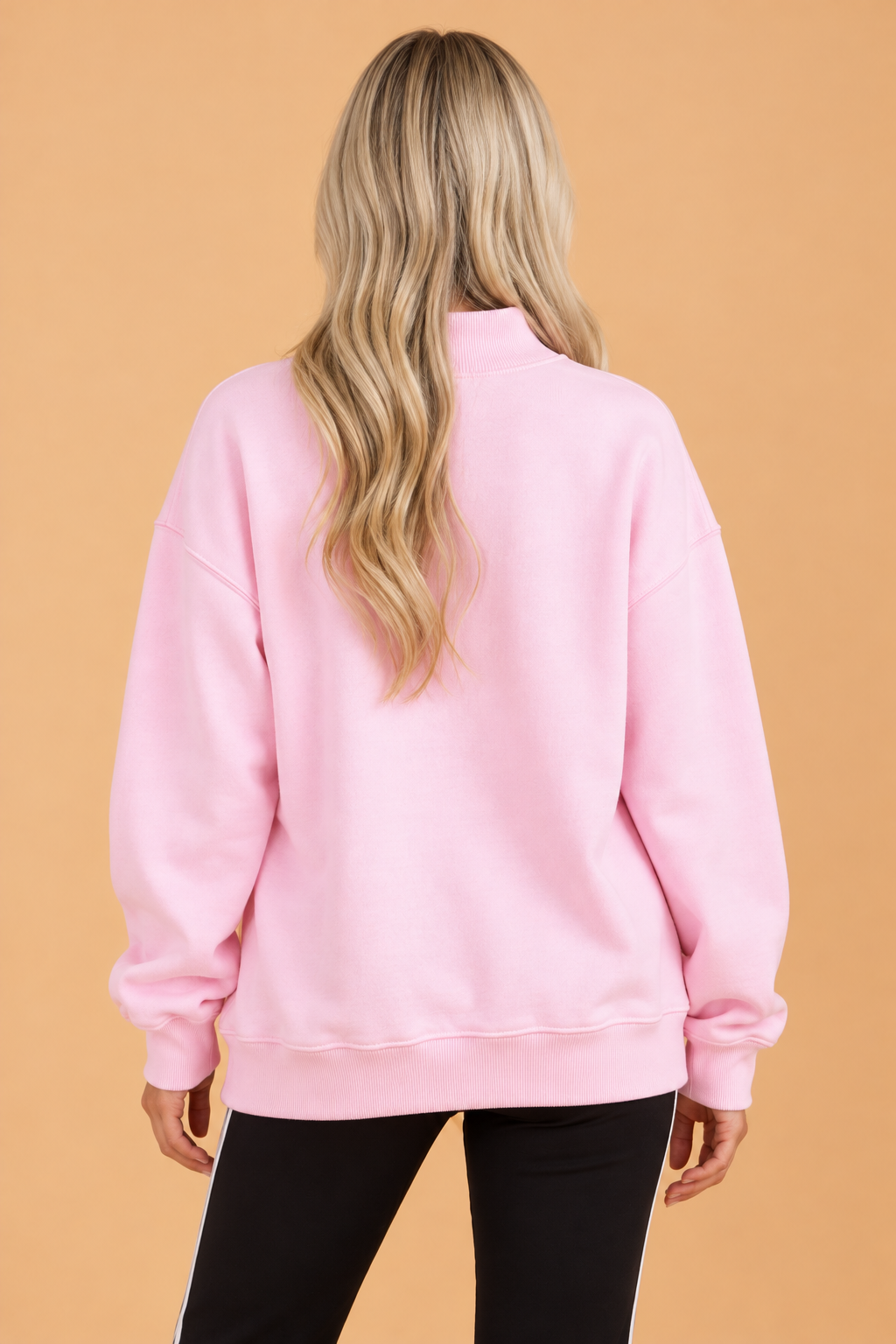 PRETTY BASH GAMEDAY Checker Reversible Mock Neck Sweatshirt