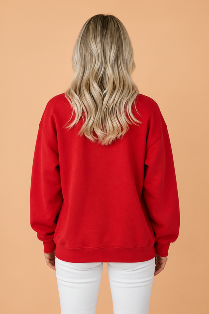 Saved By Grace Letter Print Embroidered Sweatshirt