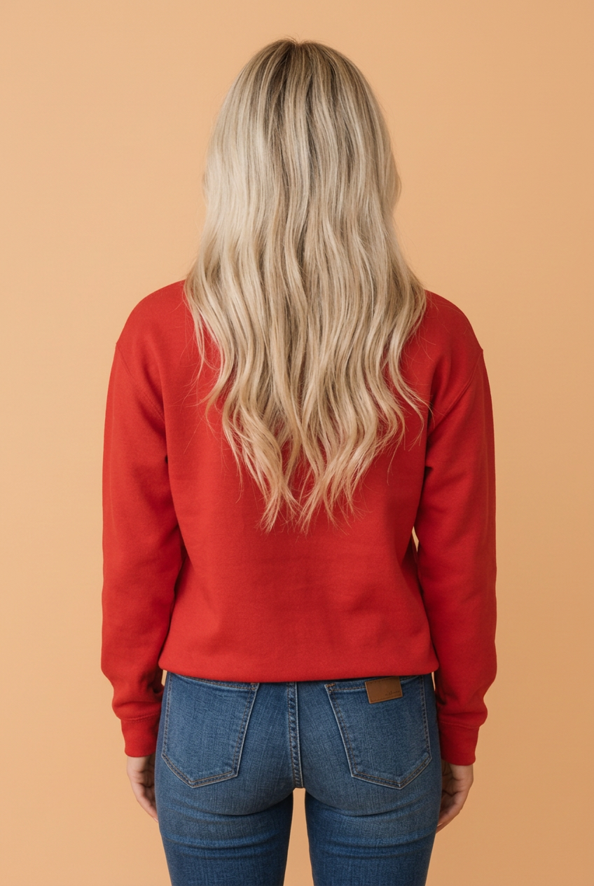 PRETTY BASH MERRY/CHRISTMAS Reversible Mock Neck Sweatshirt