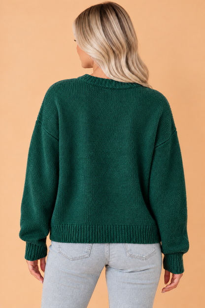 Mallard Graphic Drop Shoulder Round Neck Sweater