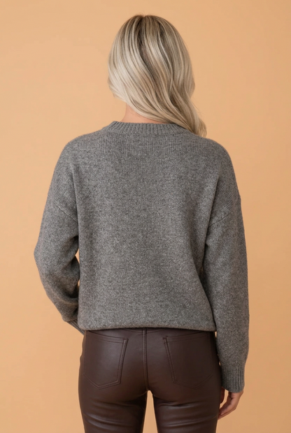 Mallard Graphic Drop Shoulder Round Neck Sweater