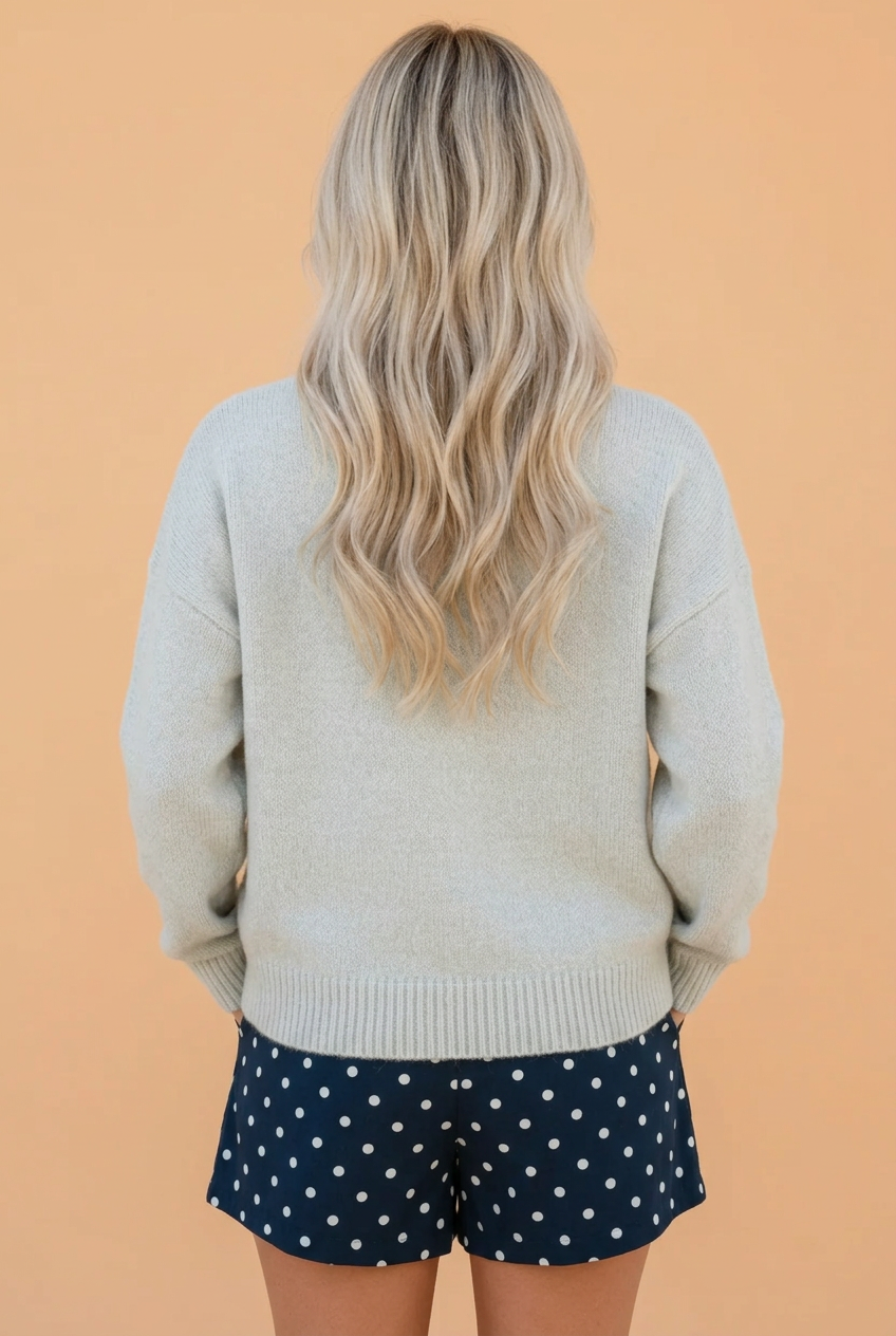 PRETTY BASH Mallard Graphic Drop Shoulder Crewneck Sweater