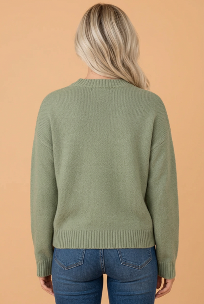 PRETTY BASH Mallard Graphic Drop Shoulder Crewneck Sweater