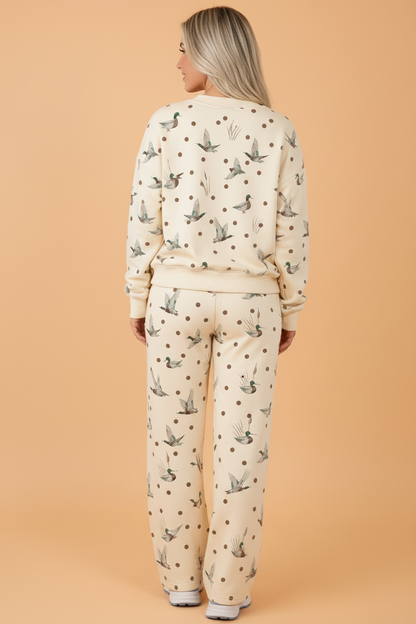 Mallard Polka Dot Sweatshirt & Pants Set