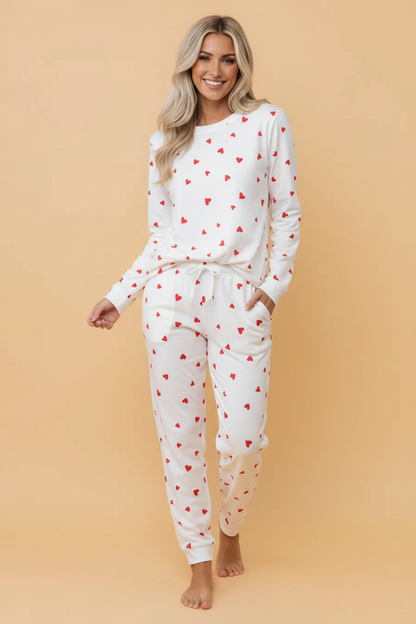 Valentine Heart Top and Pant Lounge Set