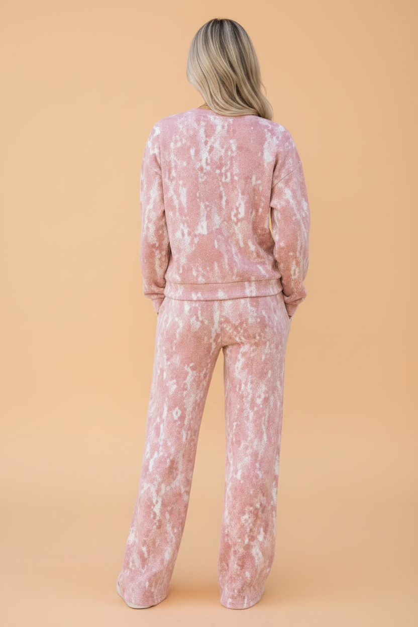 Floral Camo Sweatshirt & Drawstring Pants Set