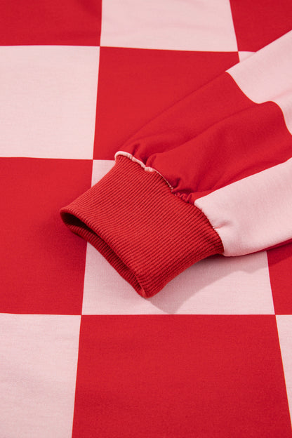Checker Long Sleeve Top & Shorts Set