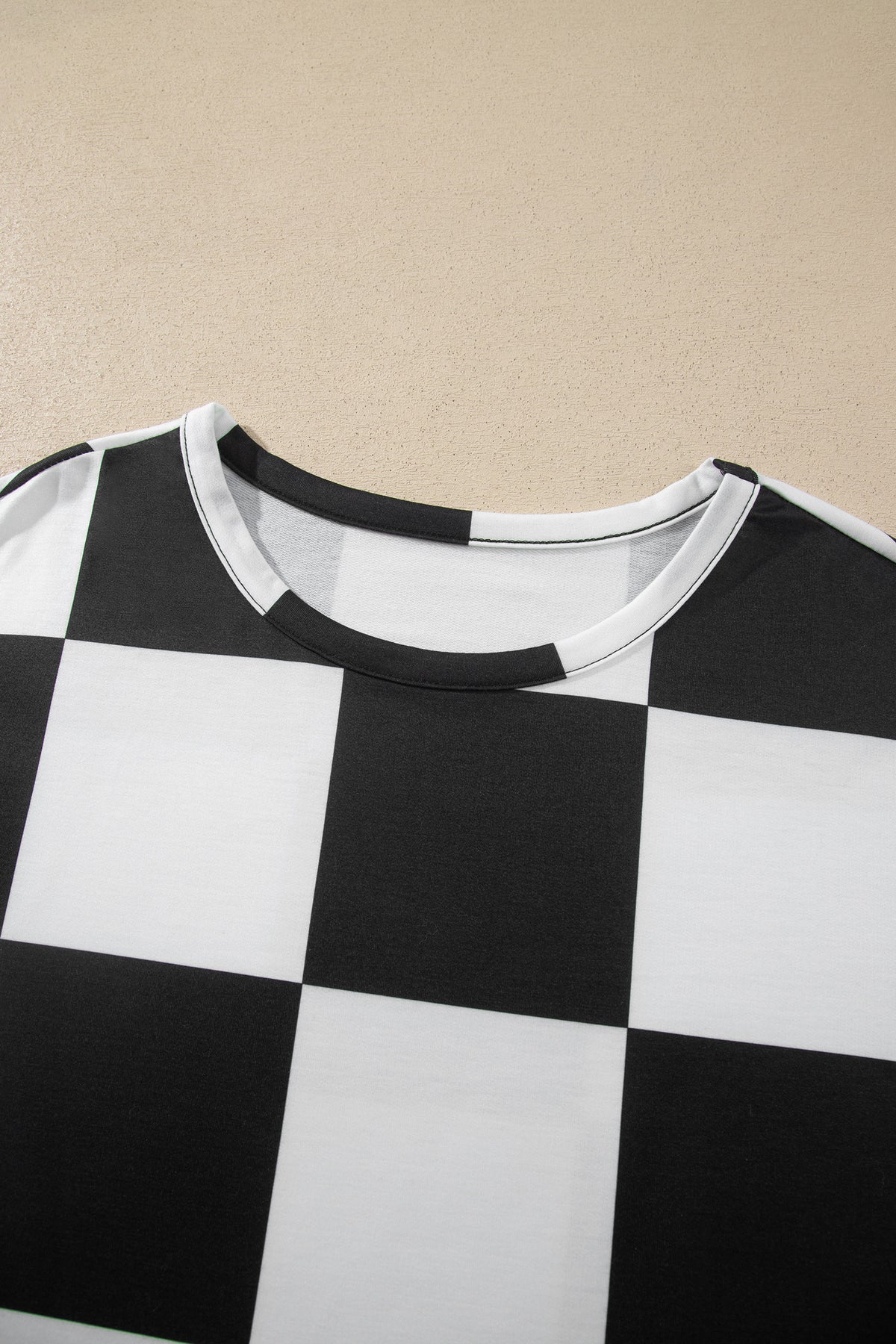 Checker Long Sleeve Top & Shorts Set