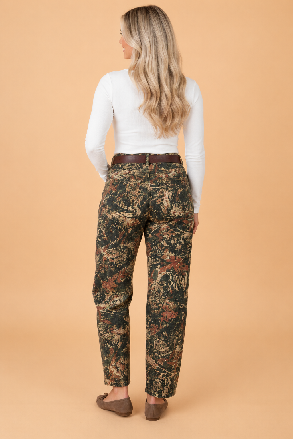Woodland Camo Denim Straight Leg Jeans