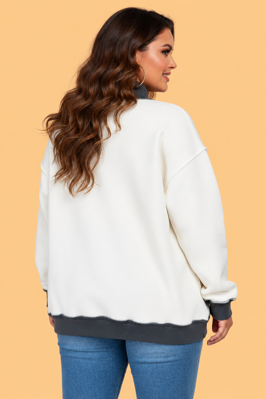 Plus Size Saved By Grace Mock Neck Sweatshirt